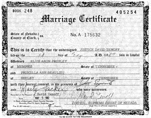 Las Vegas Marriage Certificate